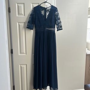 Navy maxi formal dress